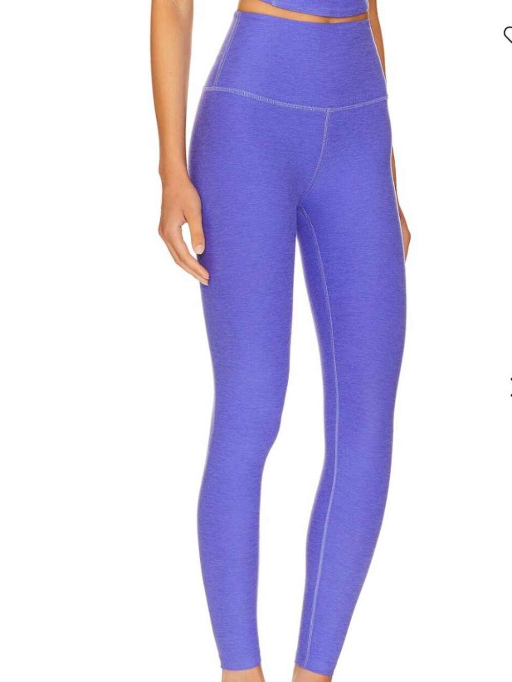 BEYOND YOGA CAUGHT IN THE MIDI PURPLE SPACE DYE LEGGINGS MEDIUM